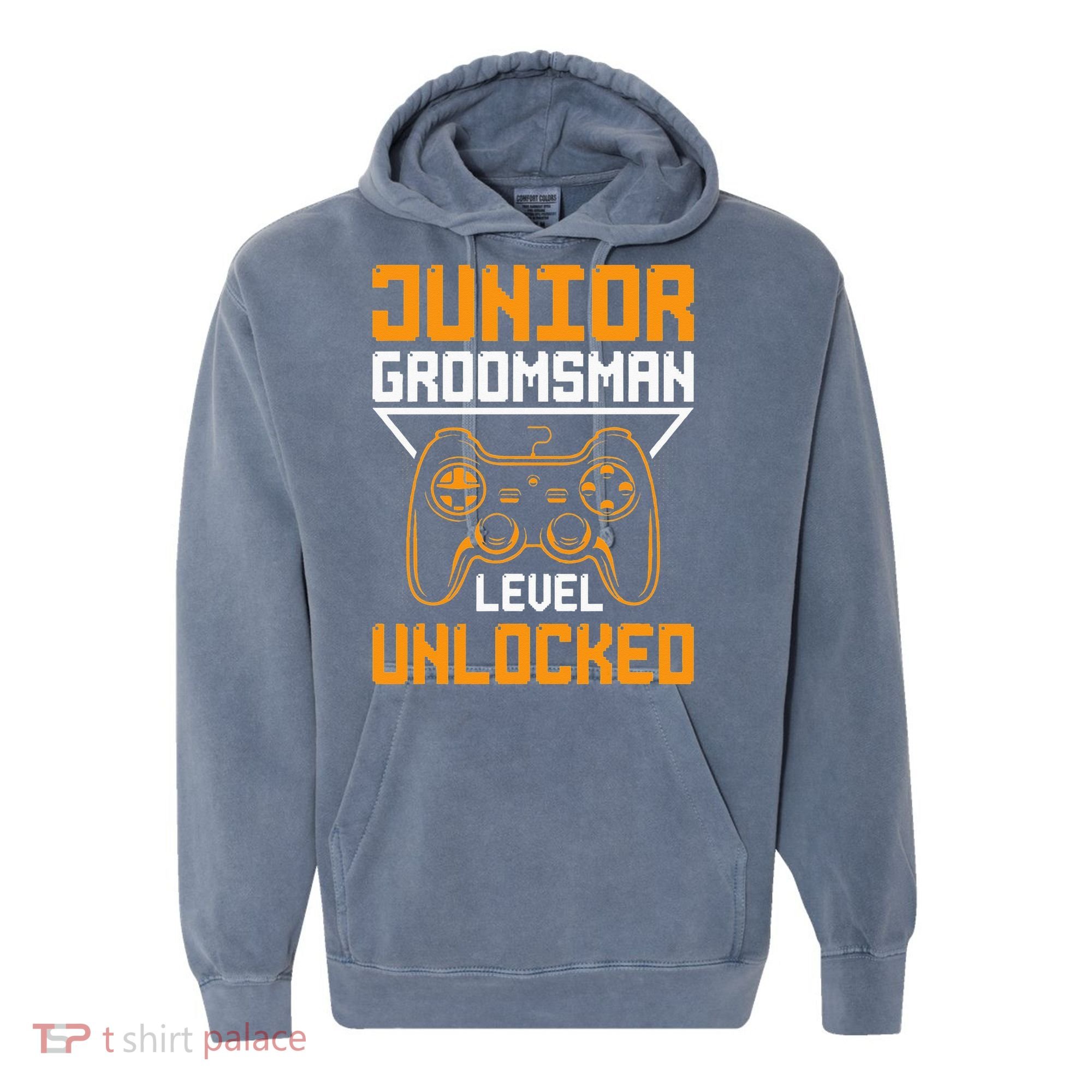 Cute Junior Groomsman Gaming Wedding Party Jr Gift Comfort Colors Garment-Dyed Hooded Sweatshirt