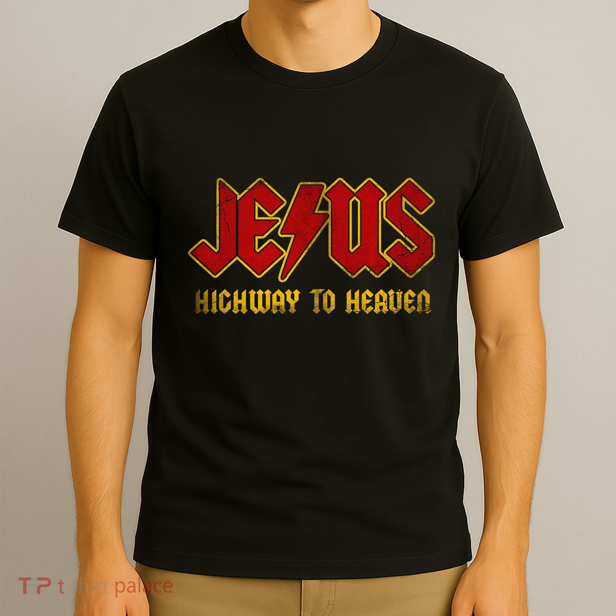 Christ Jesus Highway To Heaven Superhero Jesus Christian T-Shirt