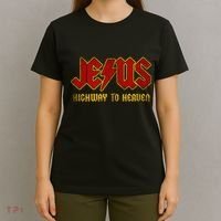 Christ Jesus Highway To Heaven Superhero Jesus Christian T-Shirt thumb 4
