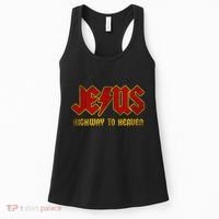 Christ Jesus Highway To Heaven Superhero Jesus Christian Women's Tank Top thumb 0