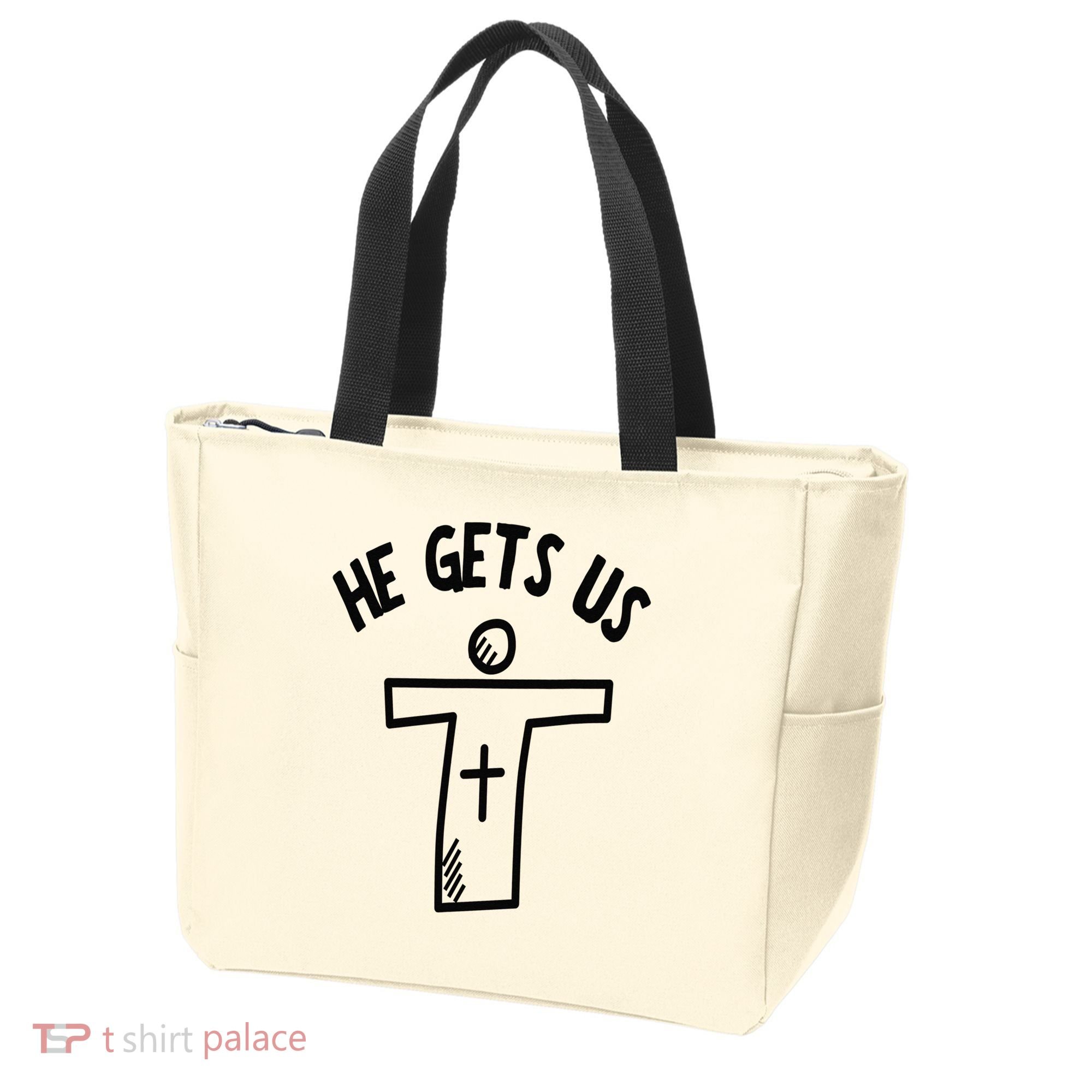 Christian JESUS HE GETS US Tote Bag