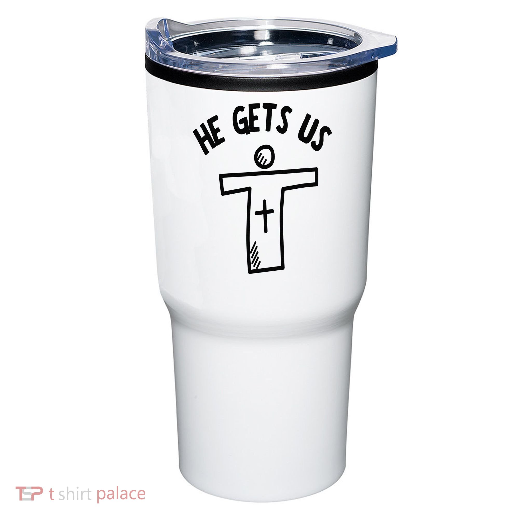 Christian JESUS HE GETS US Tumbler