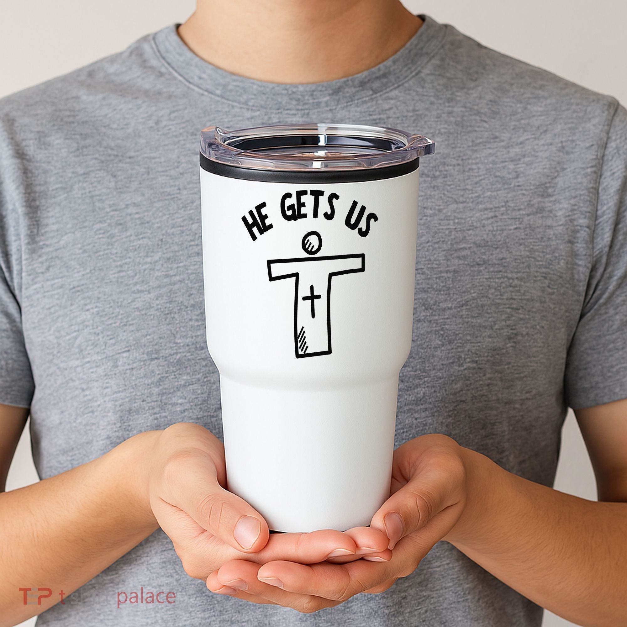 Christian JESUS HE GETS US Tumbler