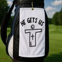 Christian JESUS HE GETS US Golf Towel thumb 2