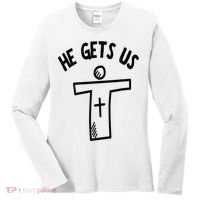 Christian JESUS HE GETS US Women's Long Sleeve Shirt thumb 0