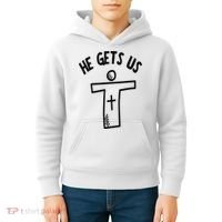 Christian JESUS HE GETS US Kids Hoodie thumb 4