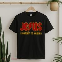 Christ Jesus Highway To Heaven Superhero Jesus Christian T-Shirt thumb 2