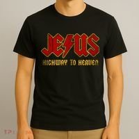 Christ Jesus Highway To Heaven Superhero Jesus Christian T-Shirt thumb 3