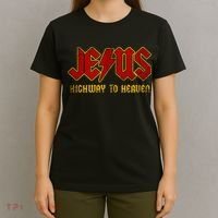 Christ Jesus Highway To Heaven Superhero Jesus Christian T-Shirt thumb 4