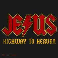 Christ Jesus Highway To Heaven Superhero Jesus Christian Polo thumb 3