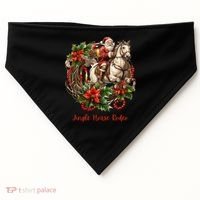 Christmas Jingle Horse Rodeo Winter Funny S Gift USA-Made Doggie Bandana thumb 0