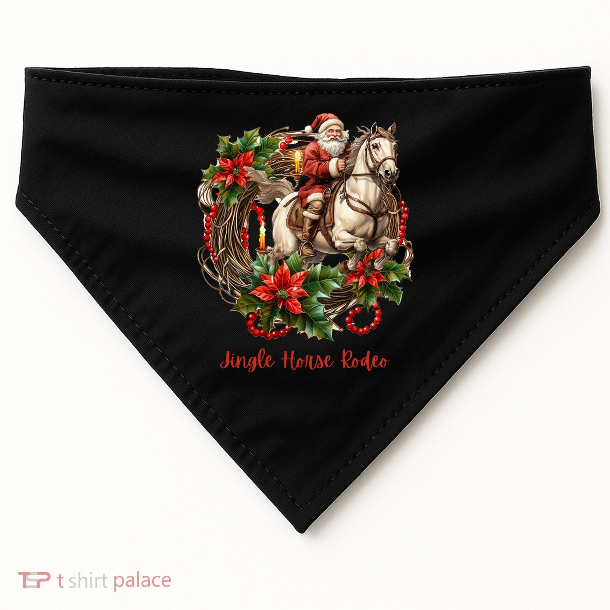 Christmas Jingle Horse Rodeo Winter Funny S Gift USA-Made Doggie Bandana