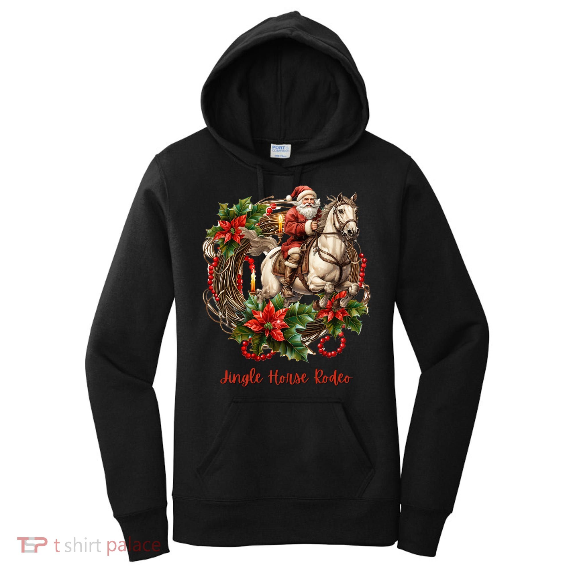 Christmas Jingle Horse Rodeo Winter Funny S Gift Women's Hoodie