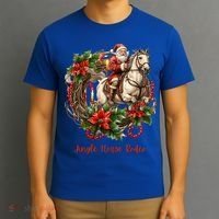 Christmas Jingle Horse Rodeo Winter Funny S Gift T-Shirt thumb 3