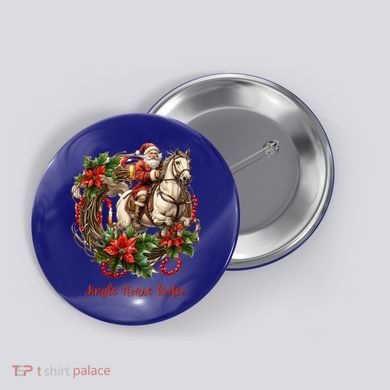 Christmas Jingle Horse Rodeo Winter Funny S Gift Button