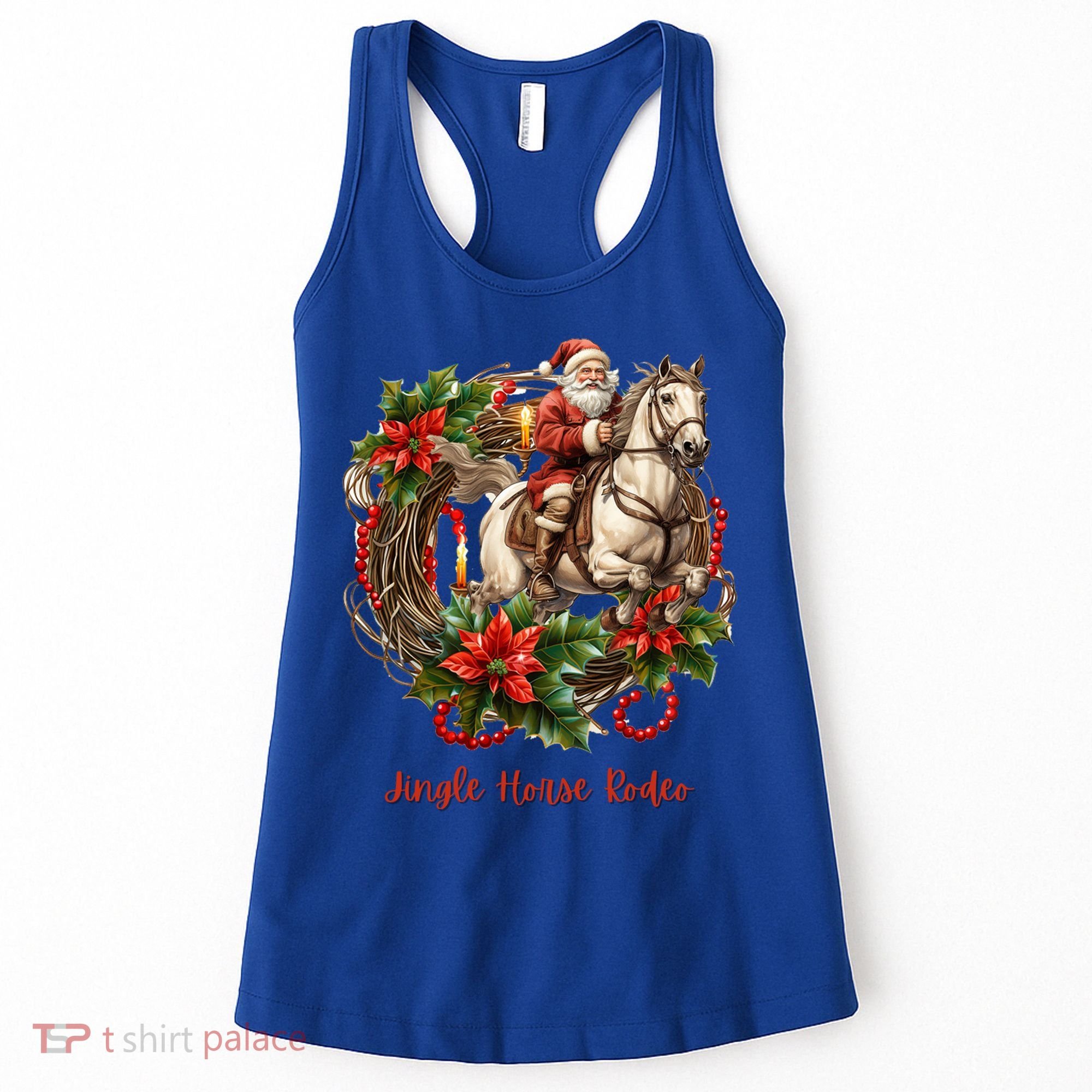 Christmas Jingle Horse Rodeo Winter Funny S Gift Women's Tank Top