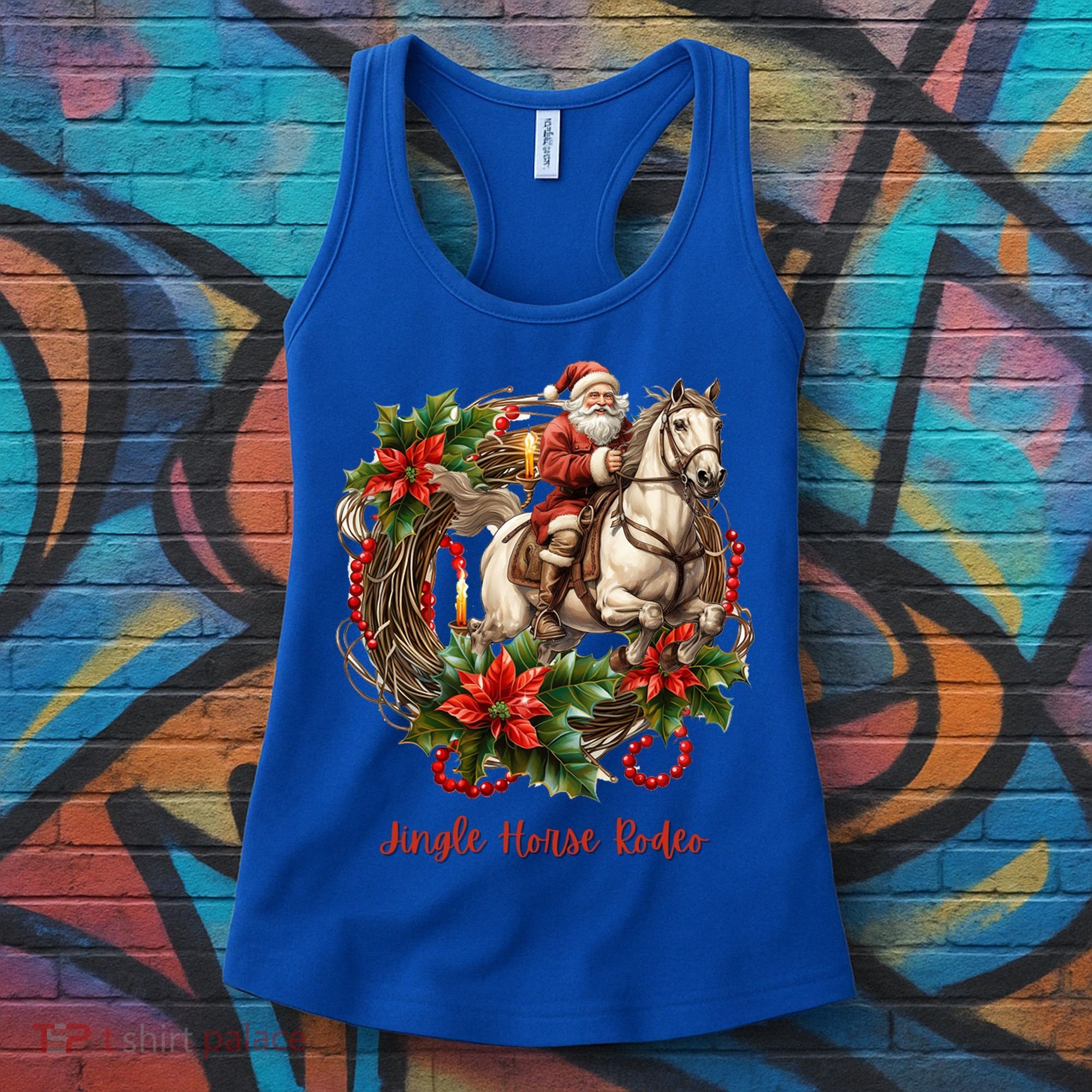 Christmas Jingle Horse Rodeo Winter Funny S Gift Women's Tank Top
