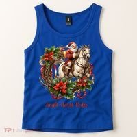 Christmas Jingle Horse Rodeo Winter Funny S Gift Tank Top thumb 2