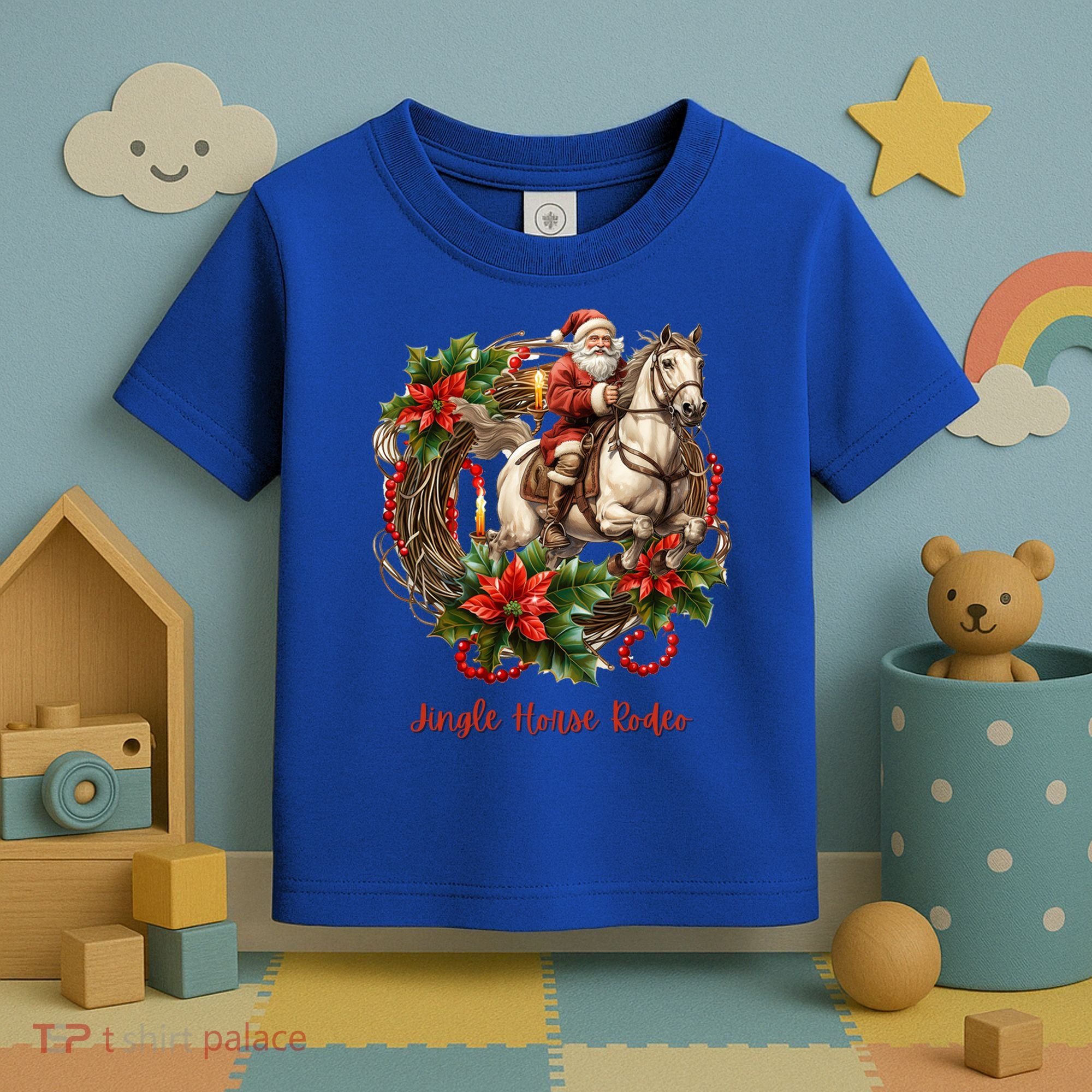 Christmas Jingle Horse Rodeo Winter Funny S Gift Toddler T-Shirt