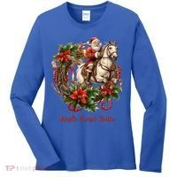 Christmas Jingle Horse Rodeo Winter Funny S Gift Women's Long Sleeve Shirt thumb 0