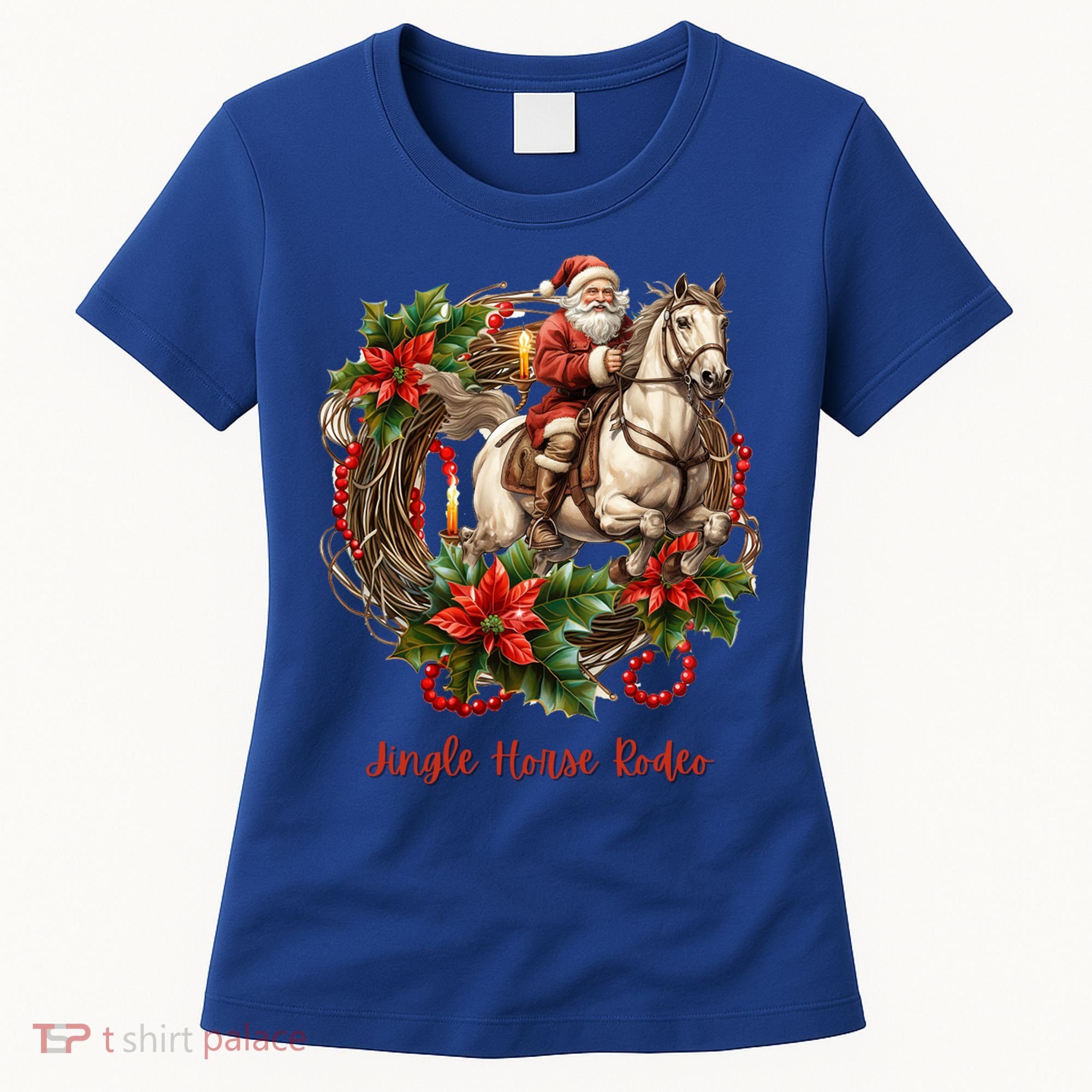 Christmas Jingle Horse Rodeo Winter Funny S Gift Women's T-Shirt