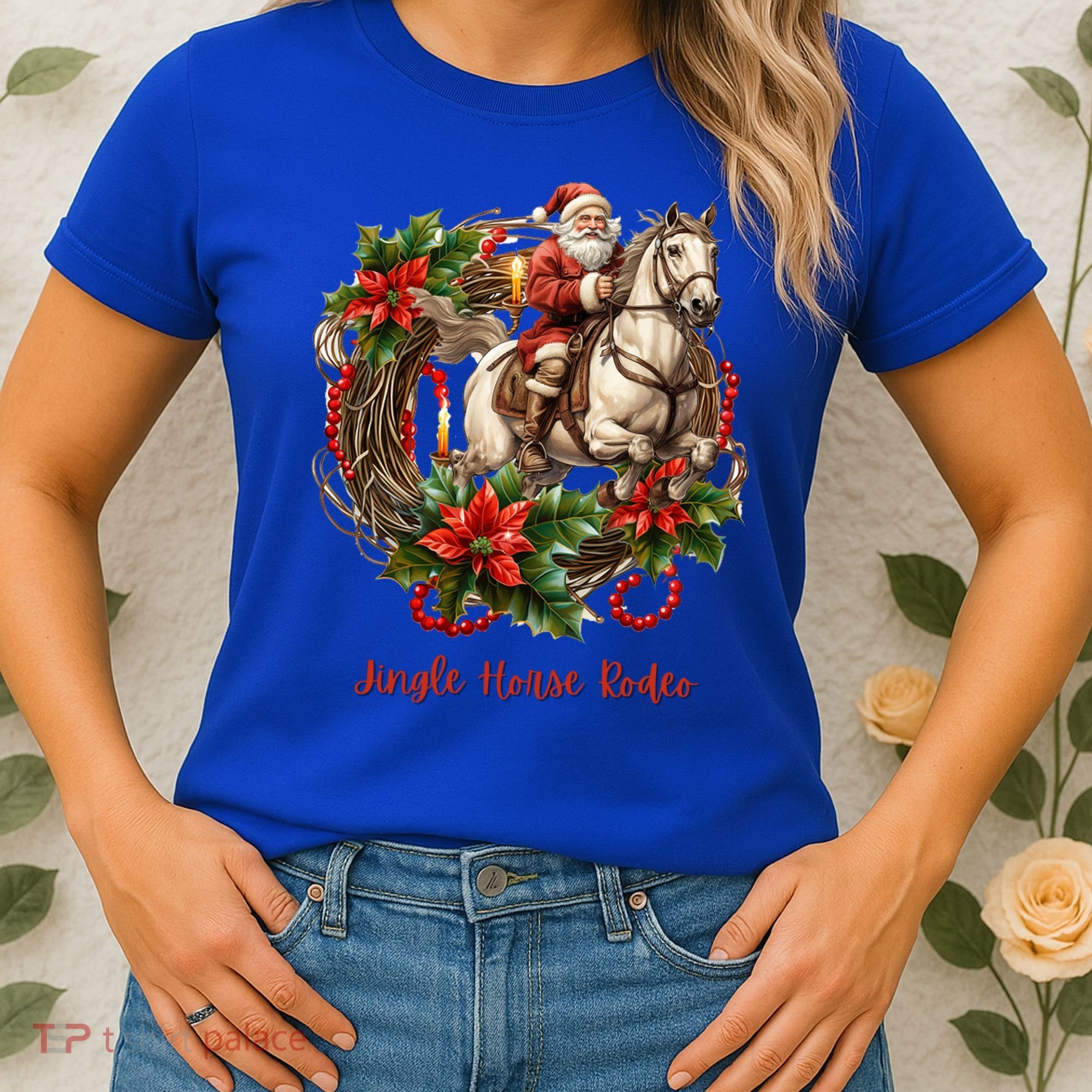 Christmas Jingle Horse Rodeo Winter Funny S Gift Women's T-Shirt