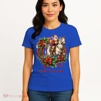 Christmas Jingle Horse Rodeo Winter Funny S Gift Women's T-Shirt thumb 4