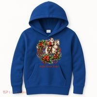 Christmas Jingle Horse Rodeo Winter Funny S Gift Kids Hoodie thumb 0