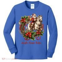 Christmas Jingle Horse Rodeo Winter Funny S Gift Kids Long Sleeve Shirt thumb 0