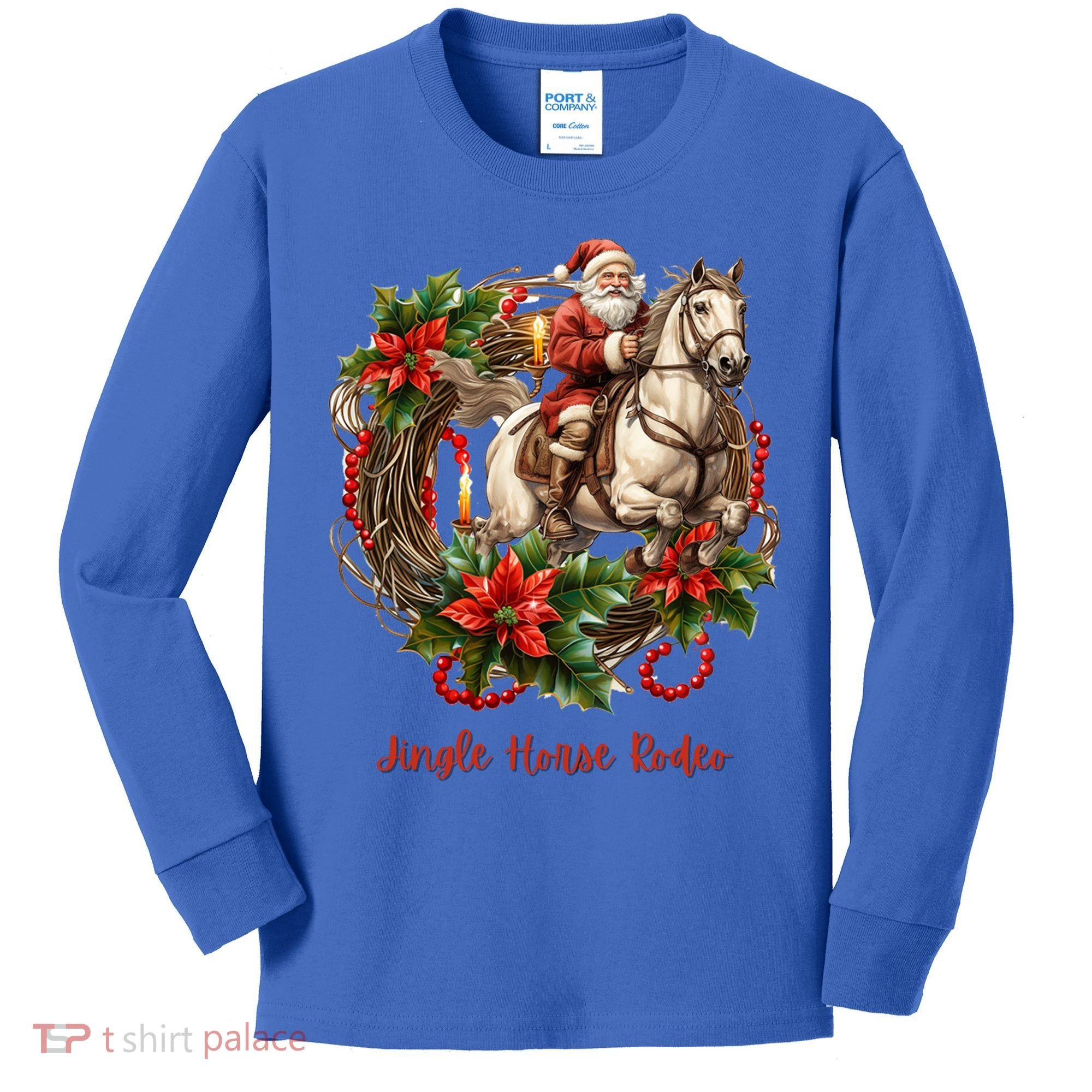 Christmas Jingle Horse Rodeo Winter Funny S Gift Kids Long Sleeve Shirt