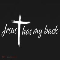 Cross Jesus Has My Back Christian Worshiper Religious Saying Baby Bodysuit thumb 2