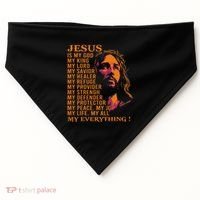 Christian Jesus Is My God King Lord And Savior USA-Made Doggie Bandana thumb 0