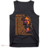 Christian Jesus Is My God King Lord And Savior Tank Top thumb 0