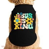 Christian Jesus Is King Aesthetic Groovy Doggie Tank thumb 0