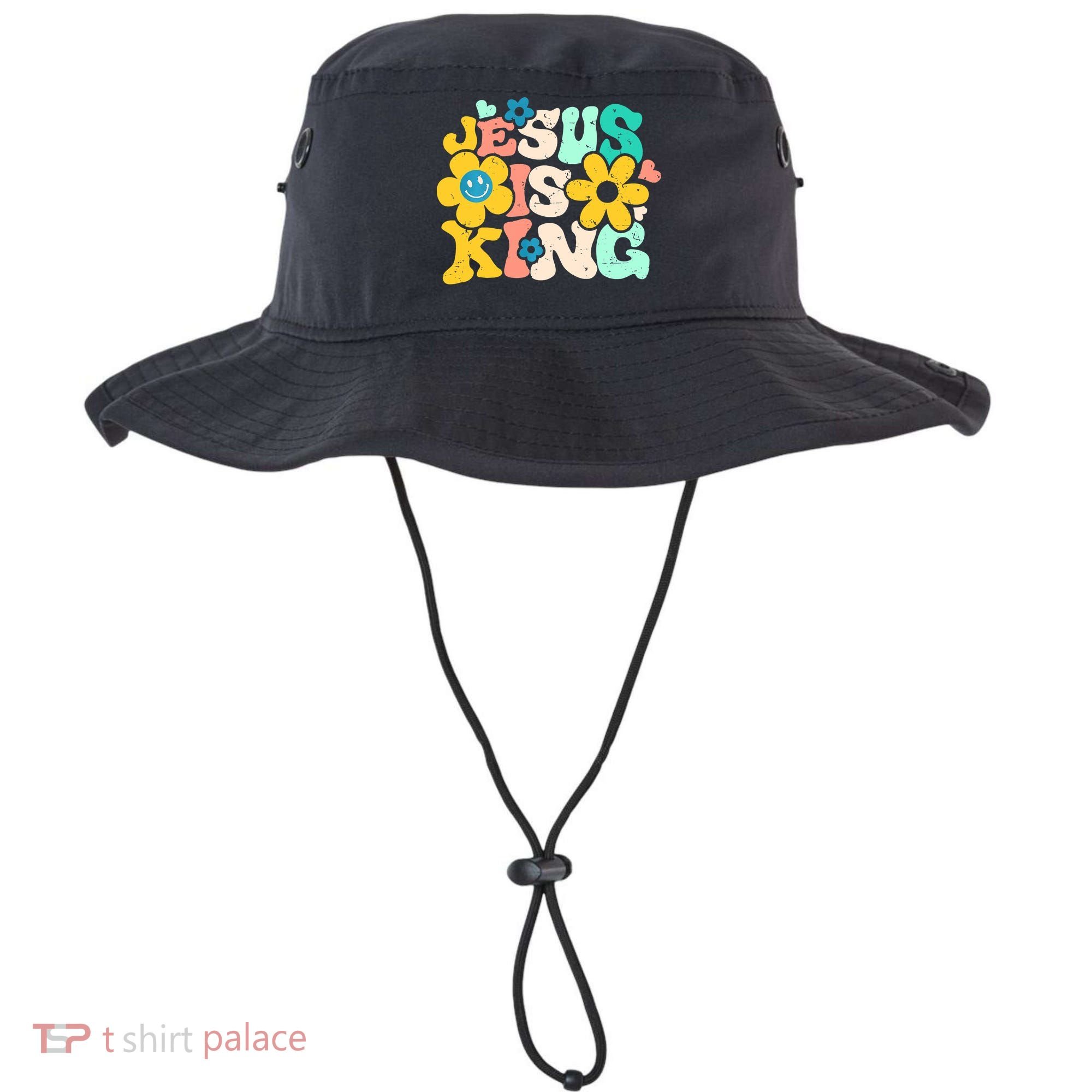 Christian Jesus Is King Aesthetic Groovy Bucket Hat