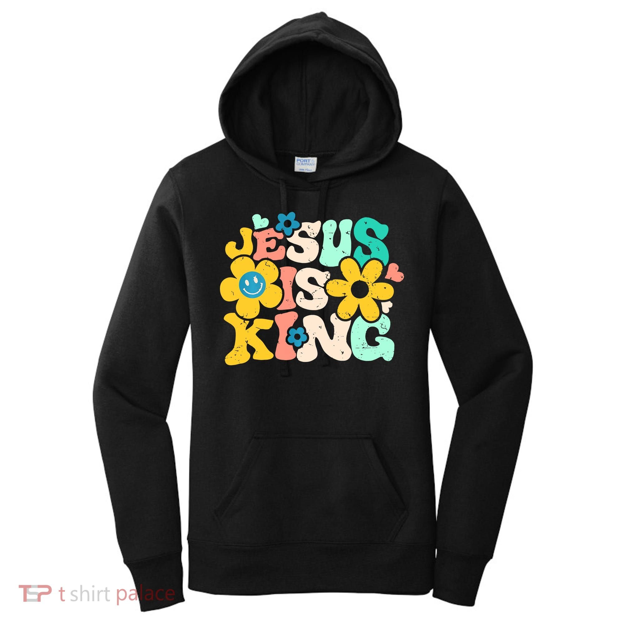 Christian Jesus Is King Aesthetic Groovy Women's Hoodie