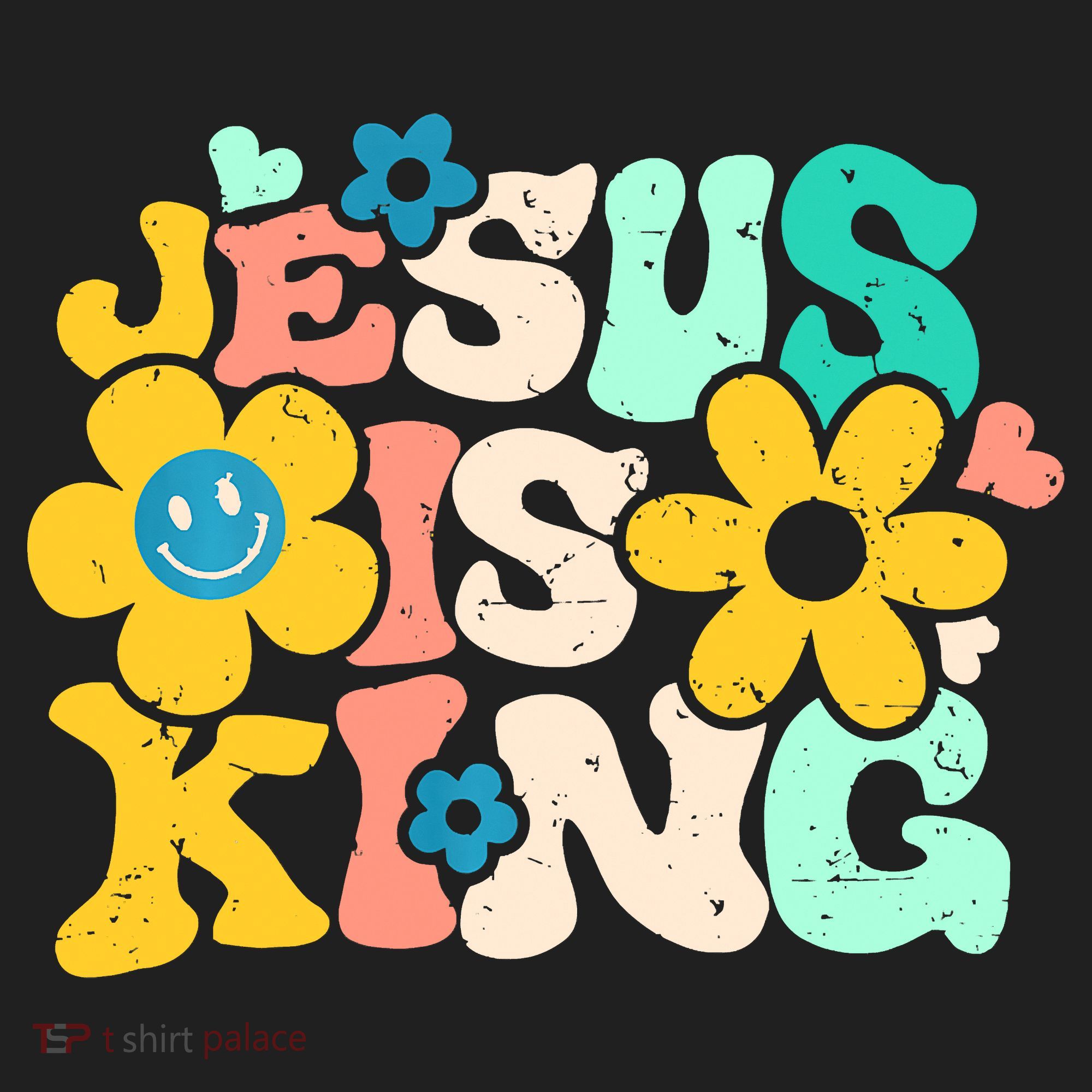 Christian Jesus Is King Aesthetic Groovy Golf Towel