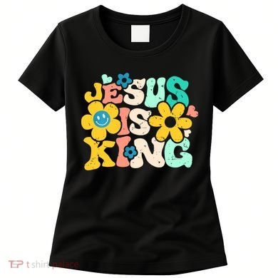 Christian Jesus Is King Aesthetic Groovy Women's T-Shirt