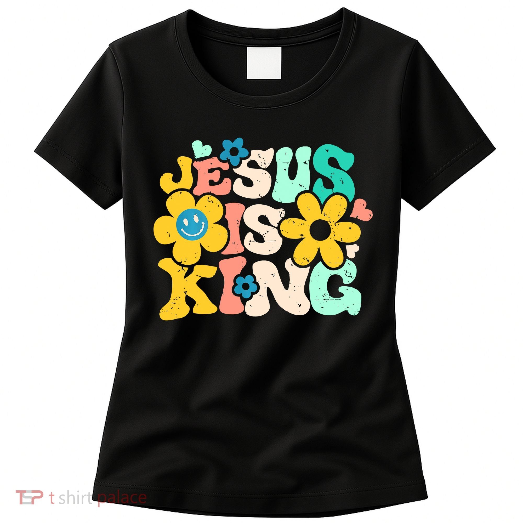 Christian Jesus Is King Aesthetic Groovy Women's T-Shirt