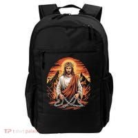 Christian Jesus Is My Rock Biblical Backpack thumb 0