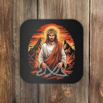 Christian Jesus Is My Rock Biblical Coaster