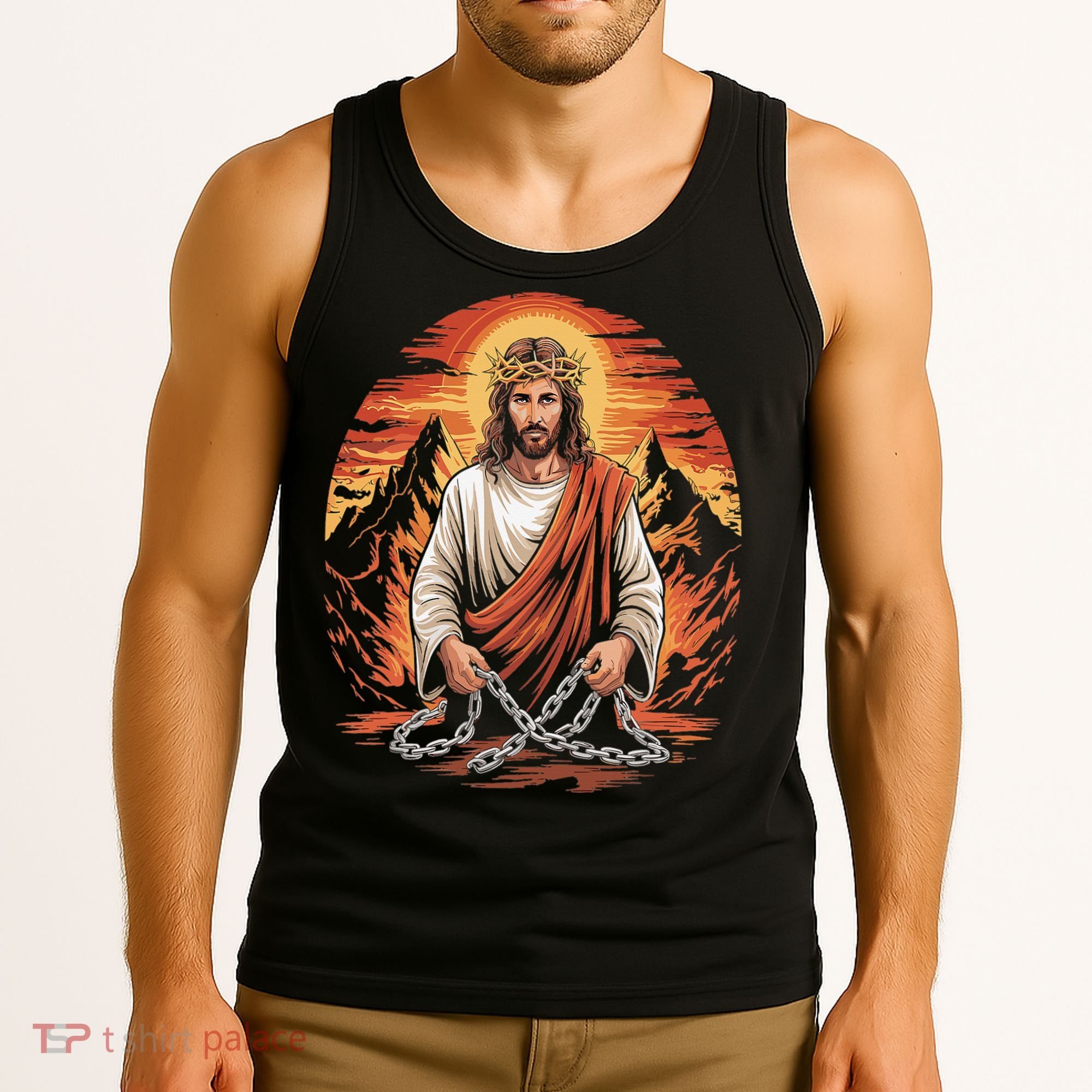 Christian Jesus Is My Rock Biblical Tank Top