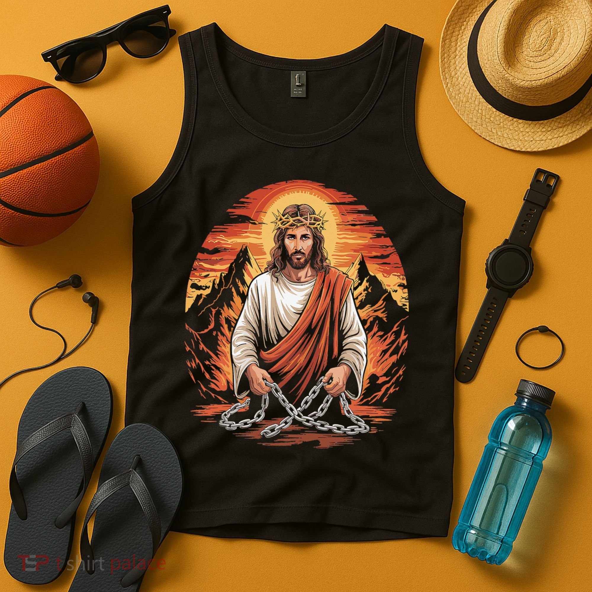 Christian Jesus Is My Rock Biblical Tank Top