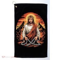 Christian Jesus Is My Rock Biblical Golf Towel thumb 0