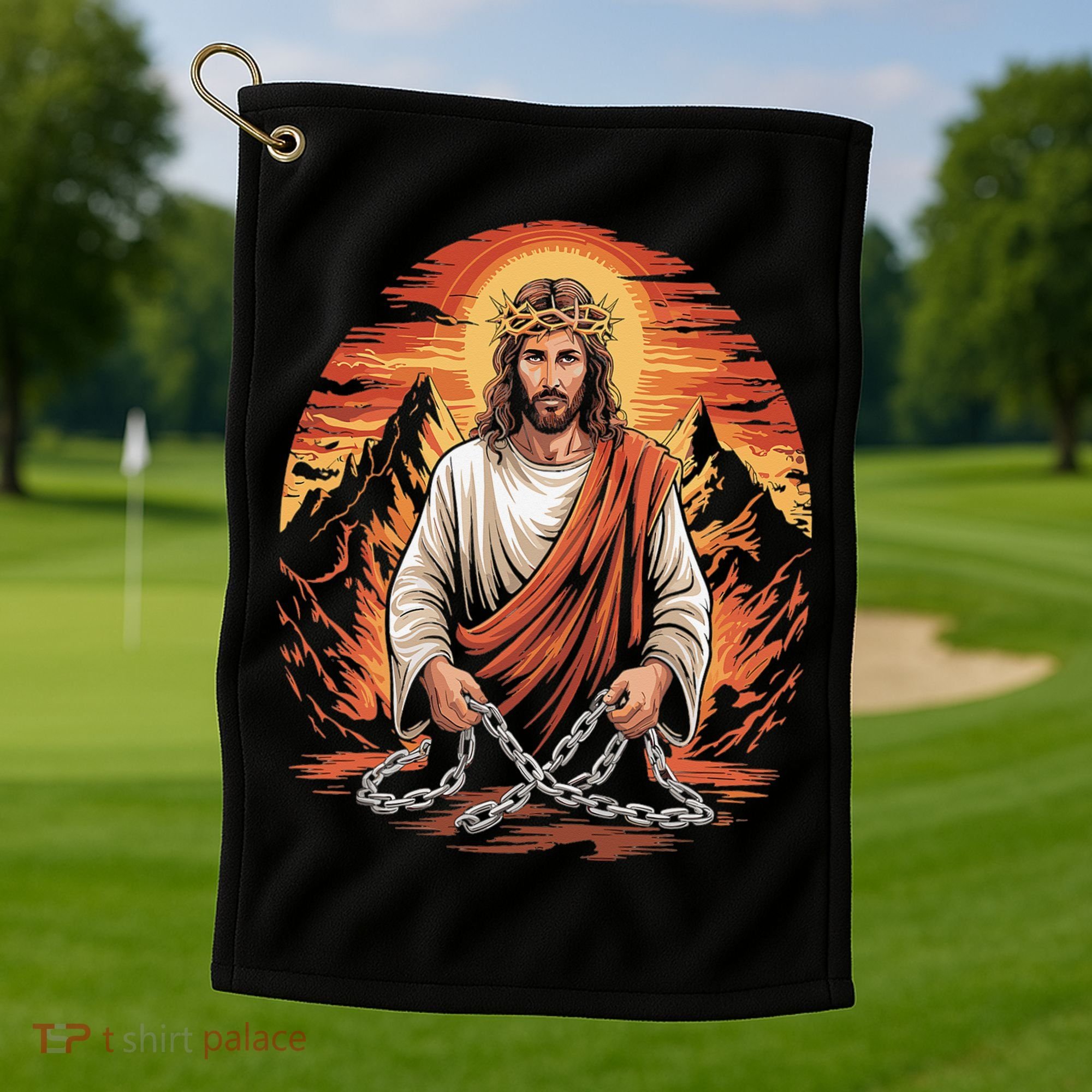 Christian Jesus Is My Rock Biblical Golf Towel