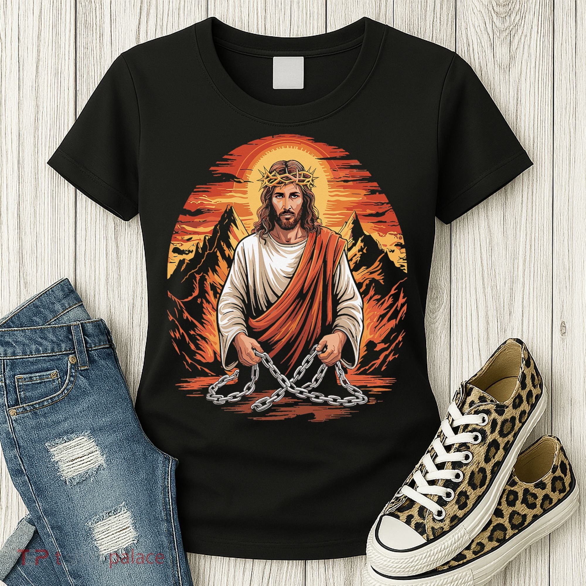 Christian Jesus Is My Rock Biblical Women's T-Shirt