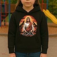 Christian Jesus Is My Rock Biblical Kids Hoodie thumb 3