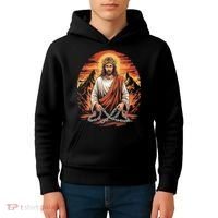 Christian Jesus Is My Rock Biblical Kids Hoodie thumb 4