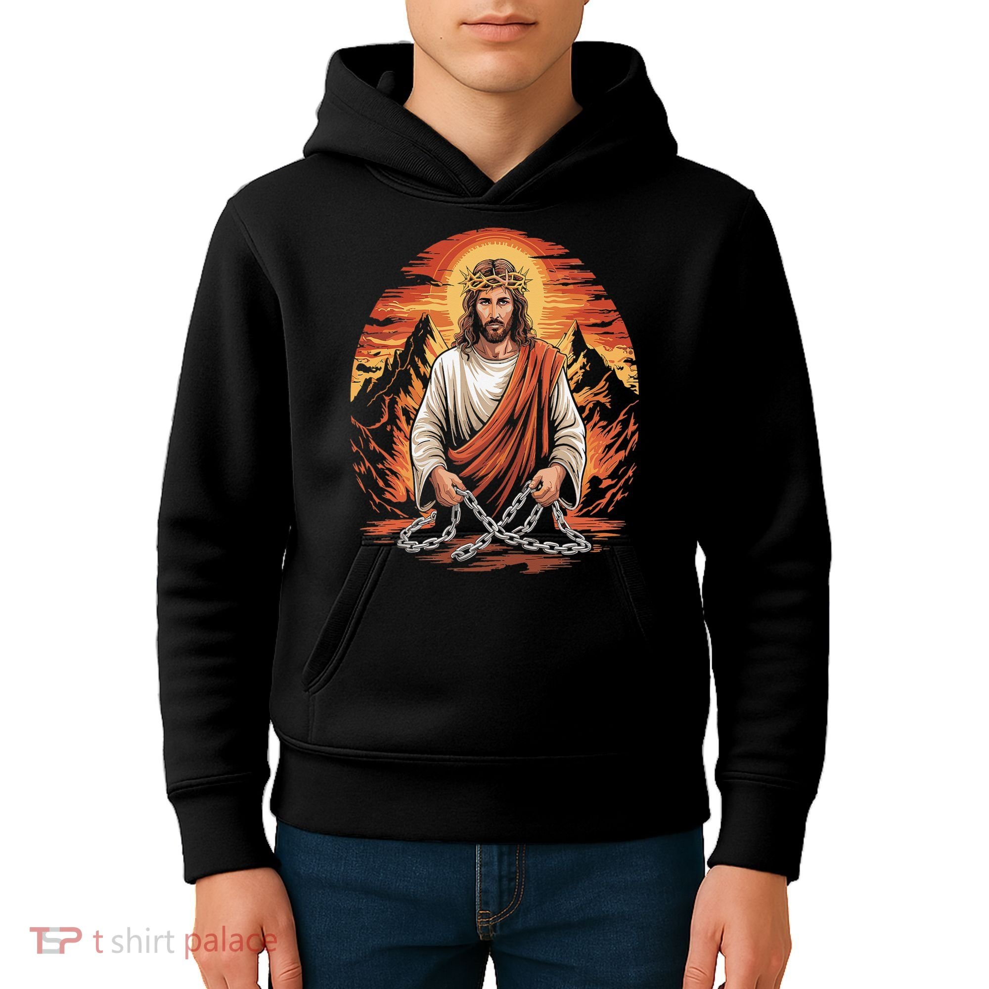 Christian Jesus Is My Rock Biblical Kids Hoodie