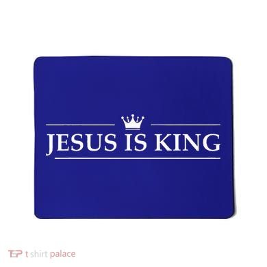 Christian Jesus Is King Design Crown Mousepad